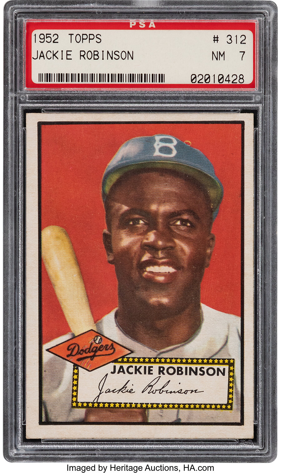 1952 Topps Jackie Robinson #312 PSA NM 7