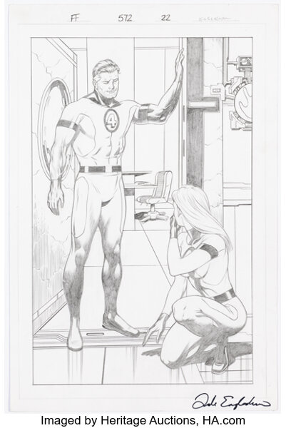 Original Comic Art:Splash Pages, Dale Eaglesham Fantastic Four #572 Splash Page 22 Original Art (Marvel, 2009)....