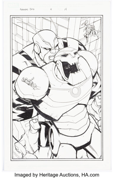 Original Comic Art:Splash Pages, Scott Wegener and Patrick Scherberger Avengers: Earth's Mightiest Heroes #4 Splash Page 14 O...