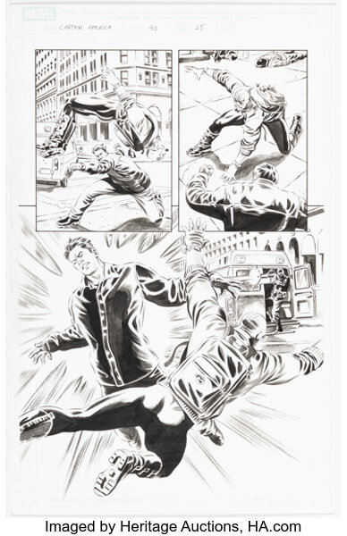 Original Comic Art:Story Page, Luke Ross and Fabio Laguna Captain America #43 Story Page 15 Original Art (Marvel, 2008).