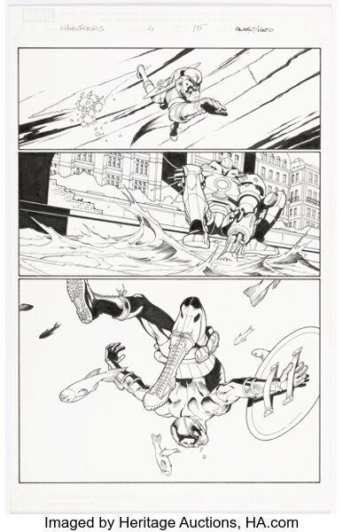 Original Comic Art:Story Page, Carlos Pacheco and Dexter Vines Ultimate Avengers #4 Story Page 15 Original Art (Marvel, 201...