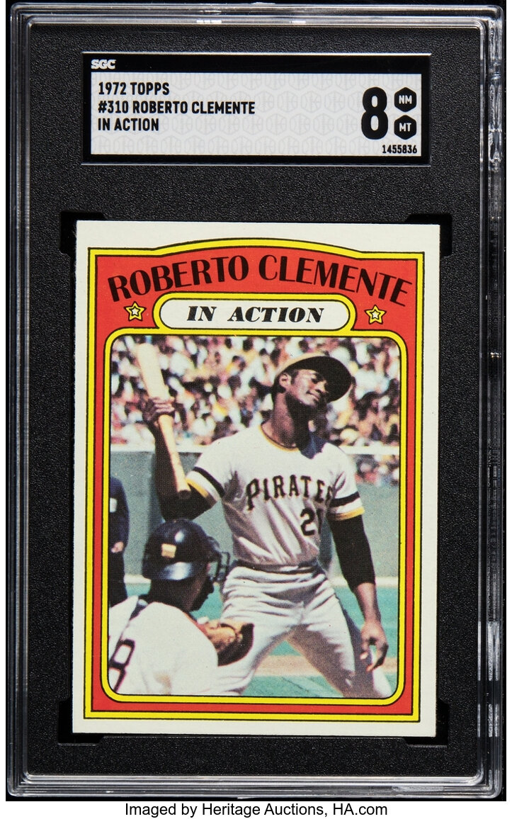 1972 Topps Roberto Clemente In Action #310 SGC NM/MT 8