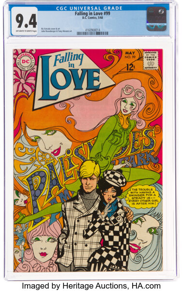 Silver Age (1956-1969):Romance, Falling in Love #99 (DC, 1968) CGC NM 9.4 Off-white to white pages....