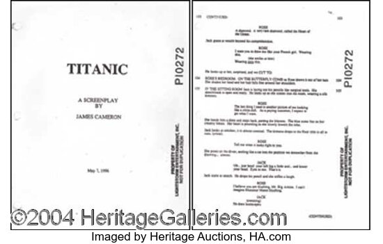 Original Shooting Script from the Movie Titanic Autographs | Lot #615 |  Heritage Auctions