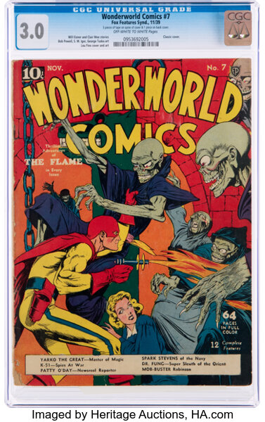 Golden Age (1938-1955):Superhero, Wonderworld Comics #7 (Fox, 1939) CGC GD/VG 3.0 Off-white to white pages....