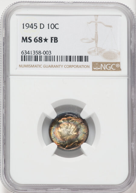 1945-D 10C, FB 68 NGC