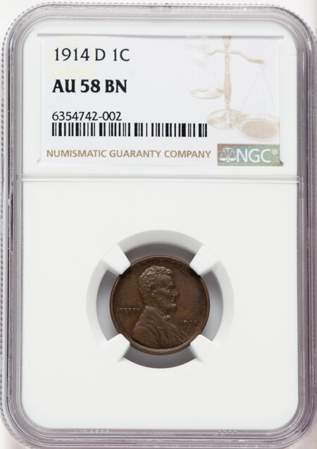 1914-D 1C, BN 58 NGC