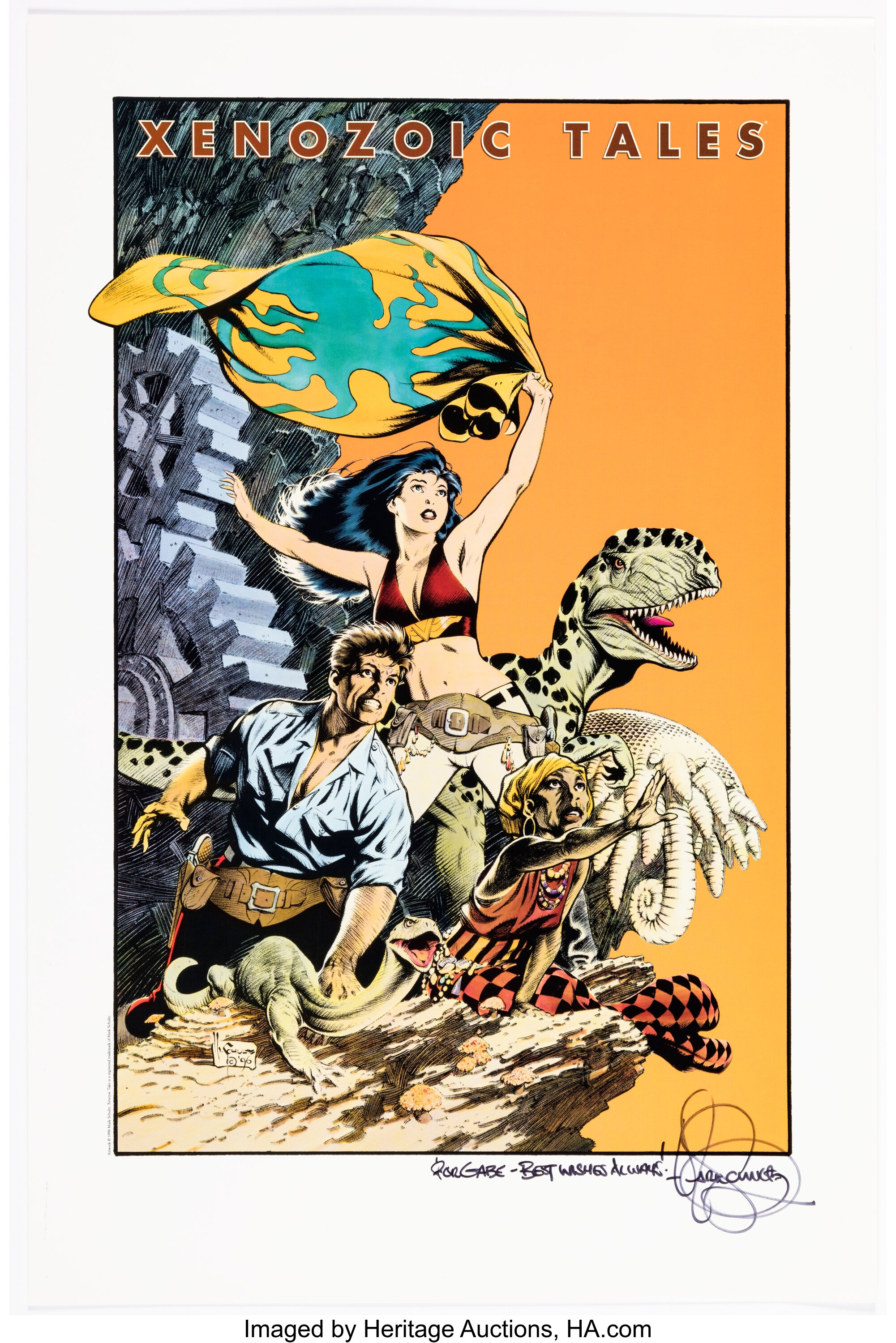 Mark Schultz Xenozoic Tales Signed Print Kitchen Sink Press Lot 49313 Heritage Auctions 6478