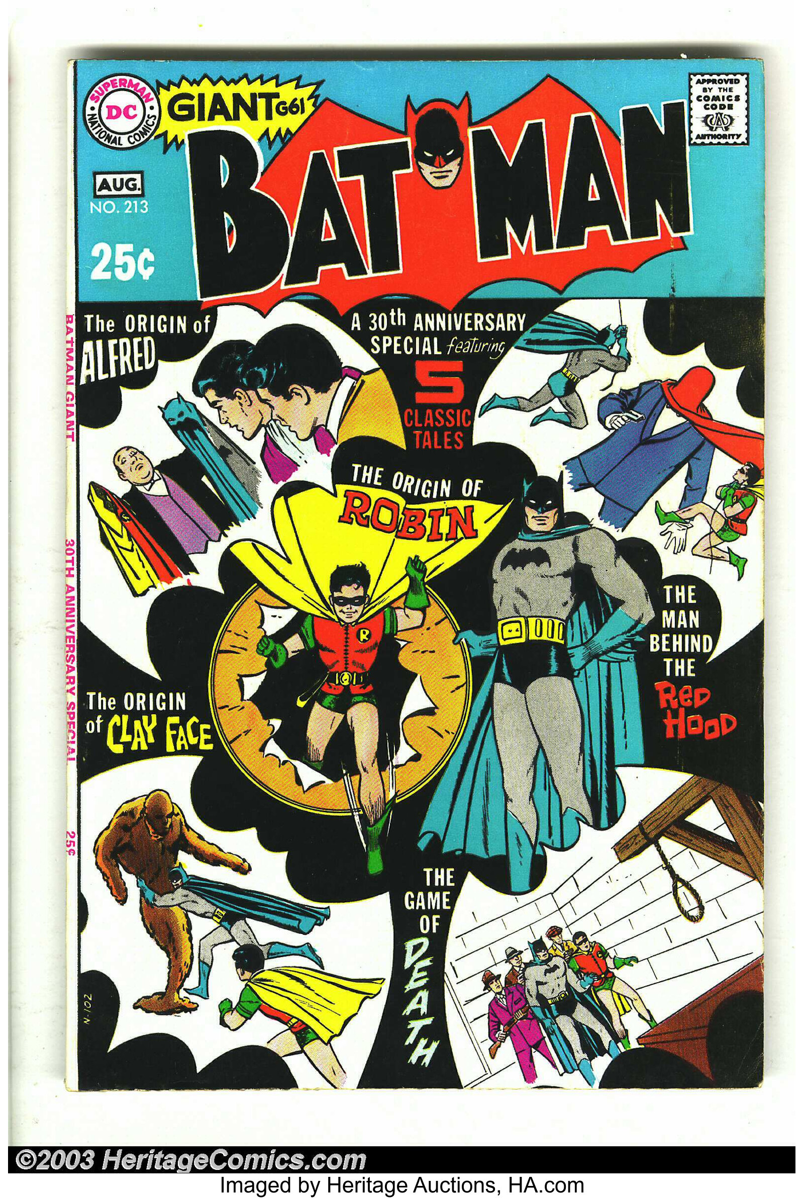 Batman #213 (DC, 1969) Condition: VG. Batman's 30th Anniversary | Lot  #15171 | Heritage Auctions