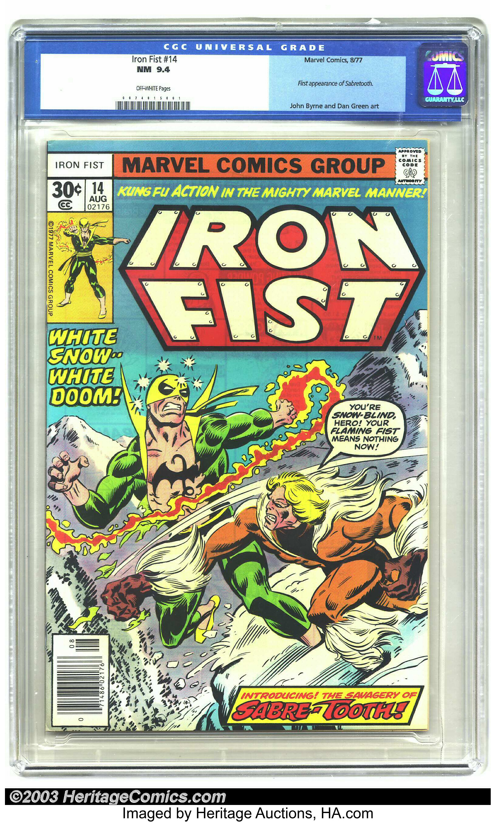 Iron Fist #14 - 1st App of Sabretooth (VF)