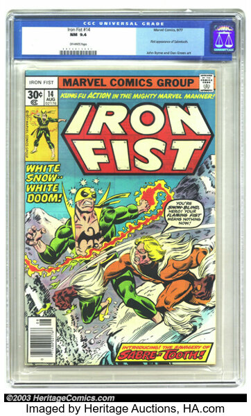 Iron Fist #14 (Marvel, 8/77) CGC 3.0 G/VG (1st appearance SABRETOOTH) KEY