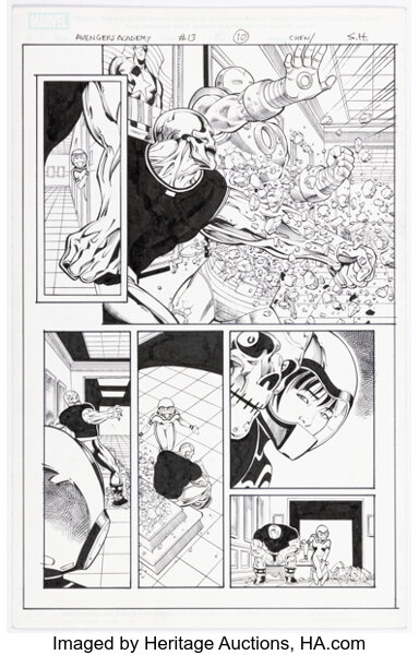 Original Comic Art:Story Page, Sean Chen and Scott Hanna Avengers Academy #13 Story Page 10 Original Art (Marvel, 2011).