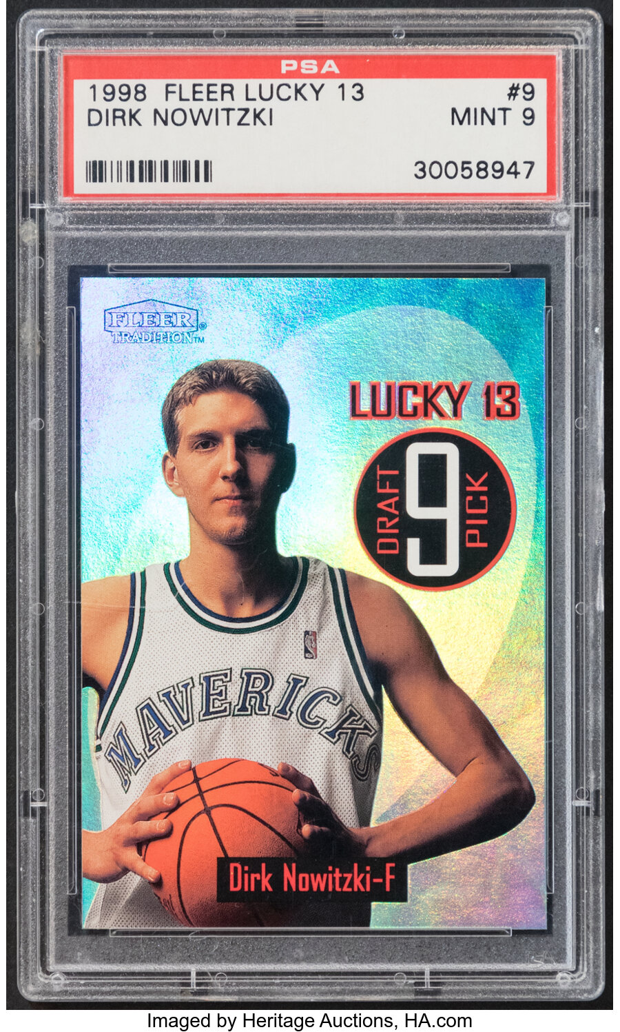 1998 Fleer Lucky 13 Dirk Nowitzki #9 PSA Mint 9