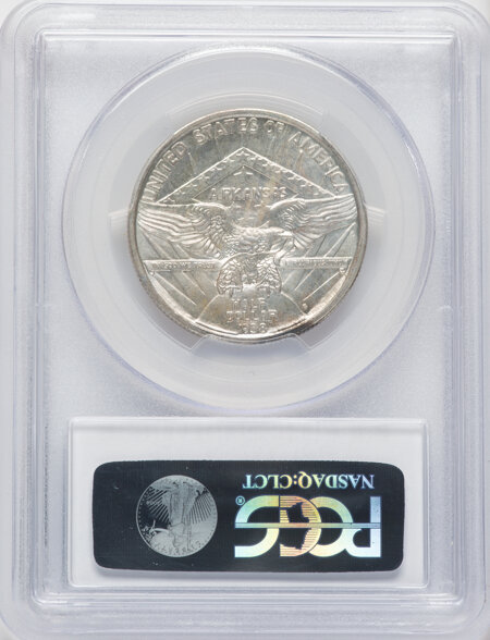 1938-S 50C Arkansas, MS 66 PCGS