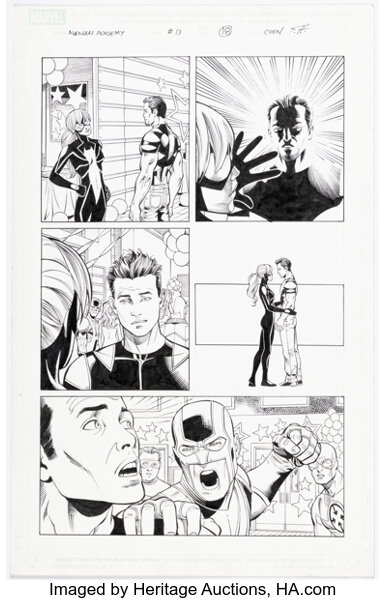Original Comic Art:Story Page, Sean Chen and Scott Hanna Avengers Academy #13 Story Page 18 Original Art (Marvel, 2011).
