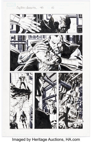 Original Comic Art:Story Page, Luke Ross Captain America #48 Story Page 17 Namor Original Art (Marvel, 2009)....