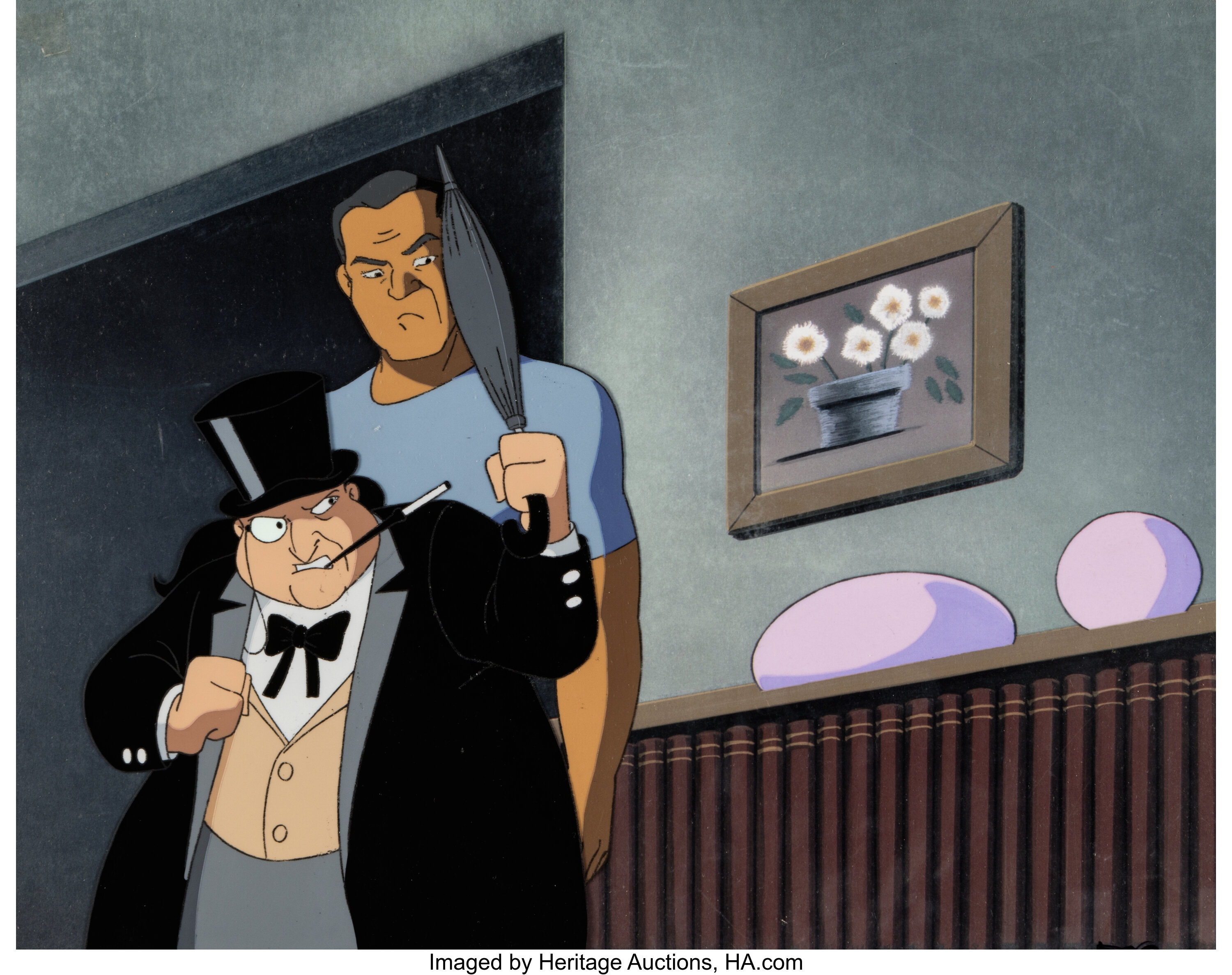 Batman: The Animated Series Penguin Production Cel Scene (Warner | Lot ...