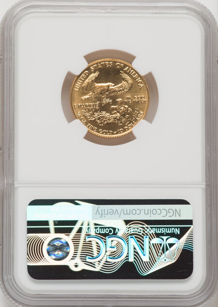 1986 $10 Quarter-Ounce Gold Eagle, MS 70 NGCX