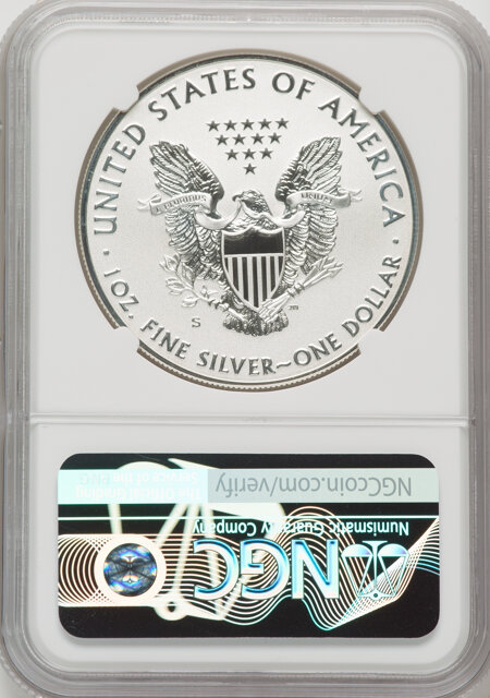 2019-S S$1 Silver Eagle Enhanced Reverse Proof, First Day of Issue, PR 70 NGCX