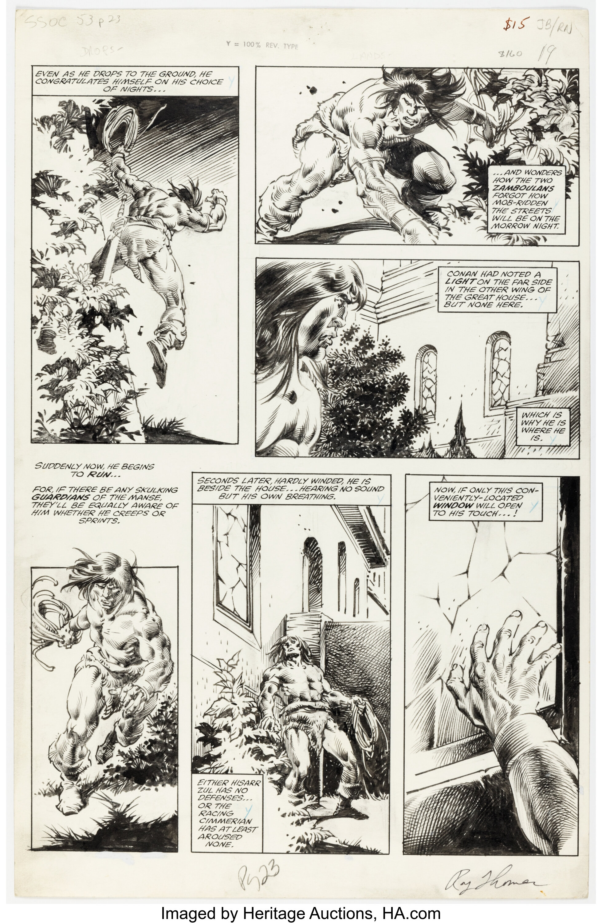 John Buscema and Rudy Nebres Savage Sword of Conan # 53 Story Page ...