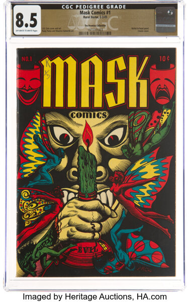 Golden Age (1938-1955), Mask Comics #1 The Promise Collection Pedigree (Rural Home...