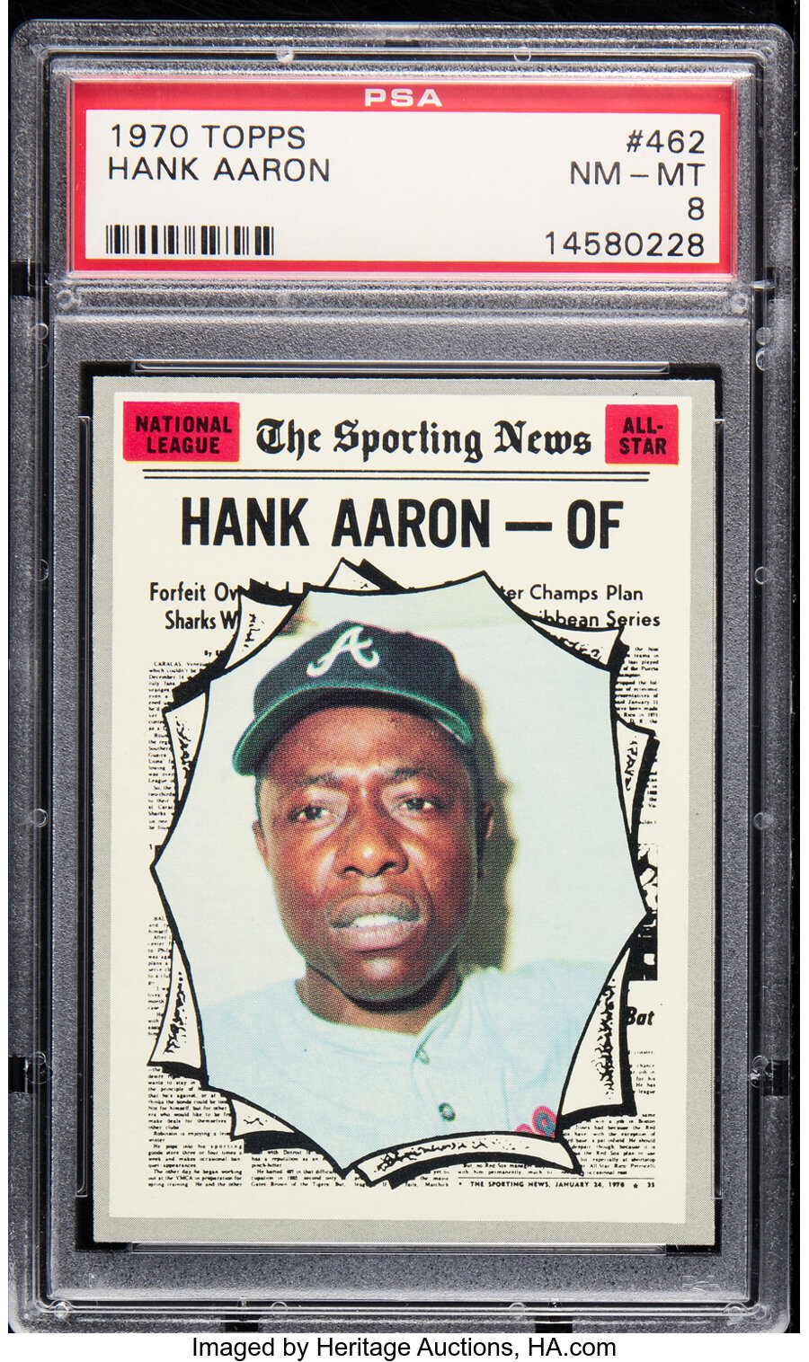 1970 Topps Hank Aaron All-Star #462 PSA NM-MT 8