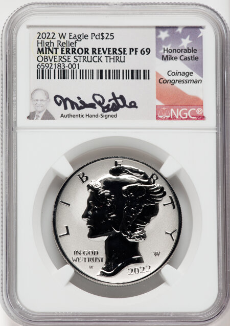 2022-W $25 Palladium, Reverse Proof, PR 69 NGC