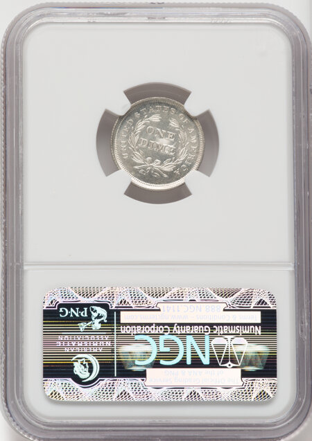 1839 10C NO DRAPERY 66 NGC