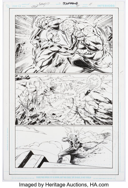 Original Comic Art:Story Page, Mark Bagley and Norm Rapmund Justice Society of America #41 Story Page 11 Original Art (DC, ...