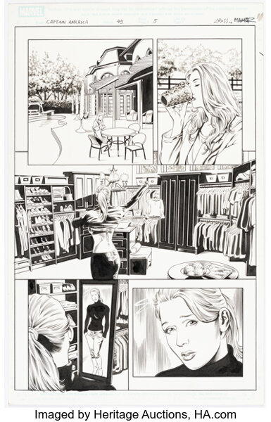 Original Comic Art:Story Page, Luke Ross and Rick Magyar Captain America #49 Story Page 5 Original Art (Marvel, 2009)....
