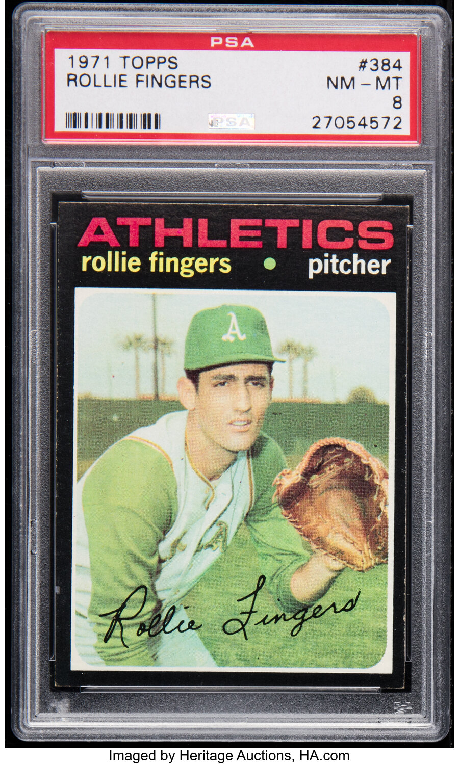 1971 Topps Rollie Fingers #384 PSA NM-MT 8