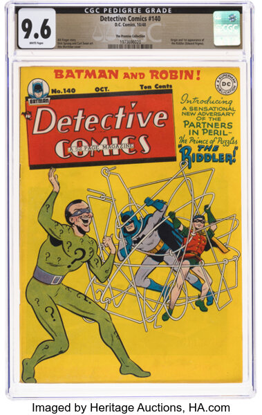 Golden Age (1938-1955), Detective Comics #140 The Promise Collection Pedigree (DC, 1948) CGC NM+ 9.6 White pages....