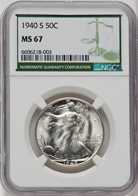 1940-S 50C 67 NGC