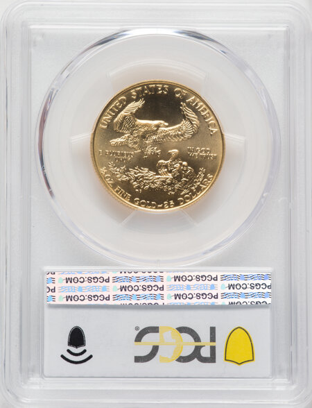 1991 $25 Half-Ounce Gold Eagle, MS PCGS Secure 70 PCGS