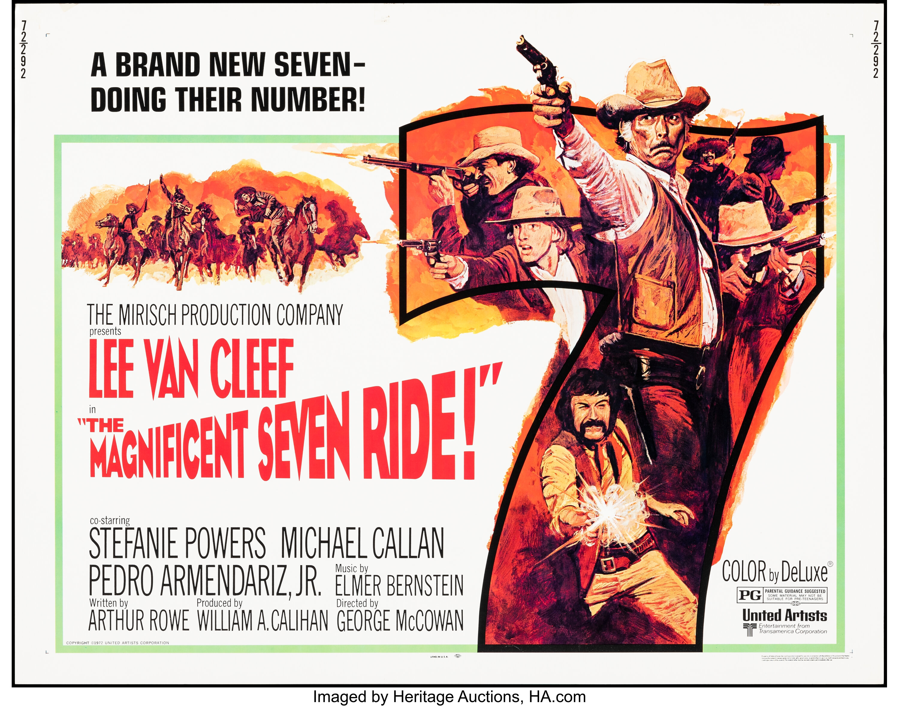 The Magnificent Seven Ride! & Other Lot (United Artists, 1972). | Lot ...