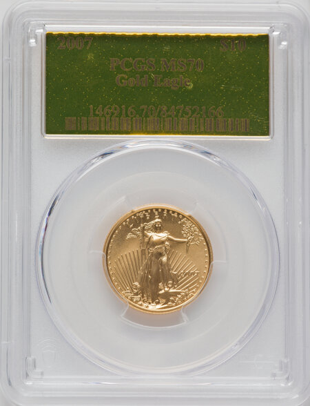 2007 $10 Quarter-Ounce Gold Eagle, MS 70 PCGS