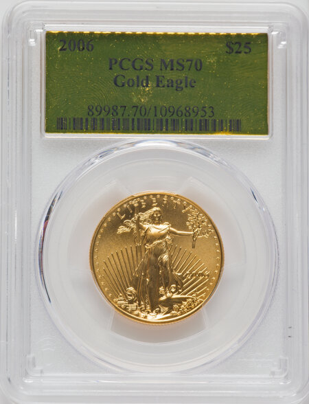 2006 $25 Half-Ounce Gold Eagle, MS 70 PCGS