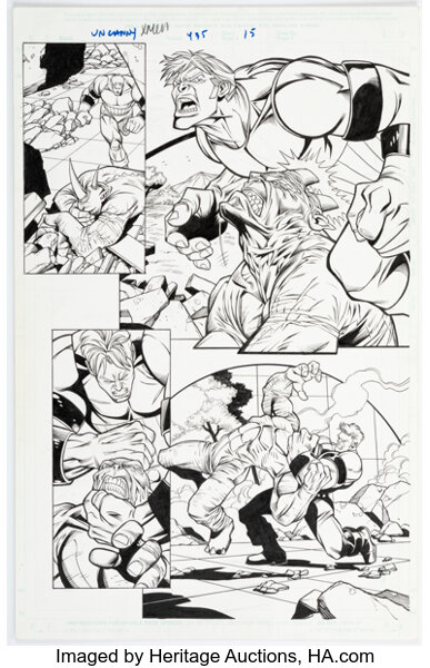 Original Comic Art:Story Page, Ron Garney and Mark Morales The Uncanny X-Men #435 Story Page 14 Original Art (Marvel, 2004)...