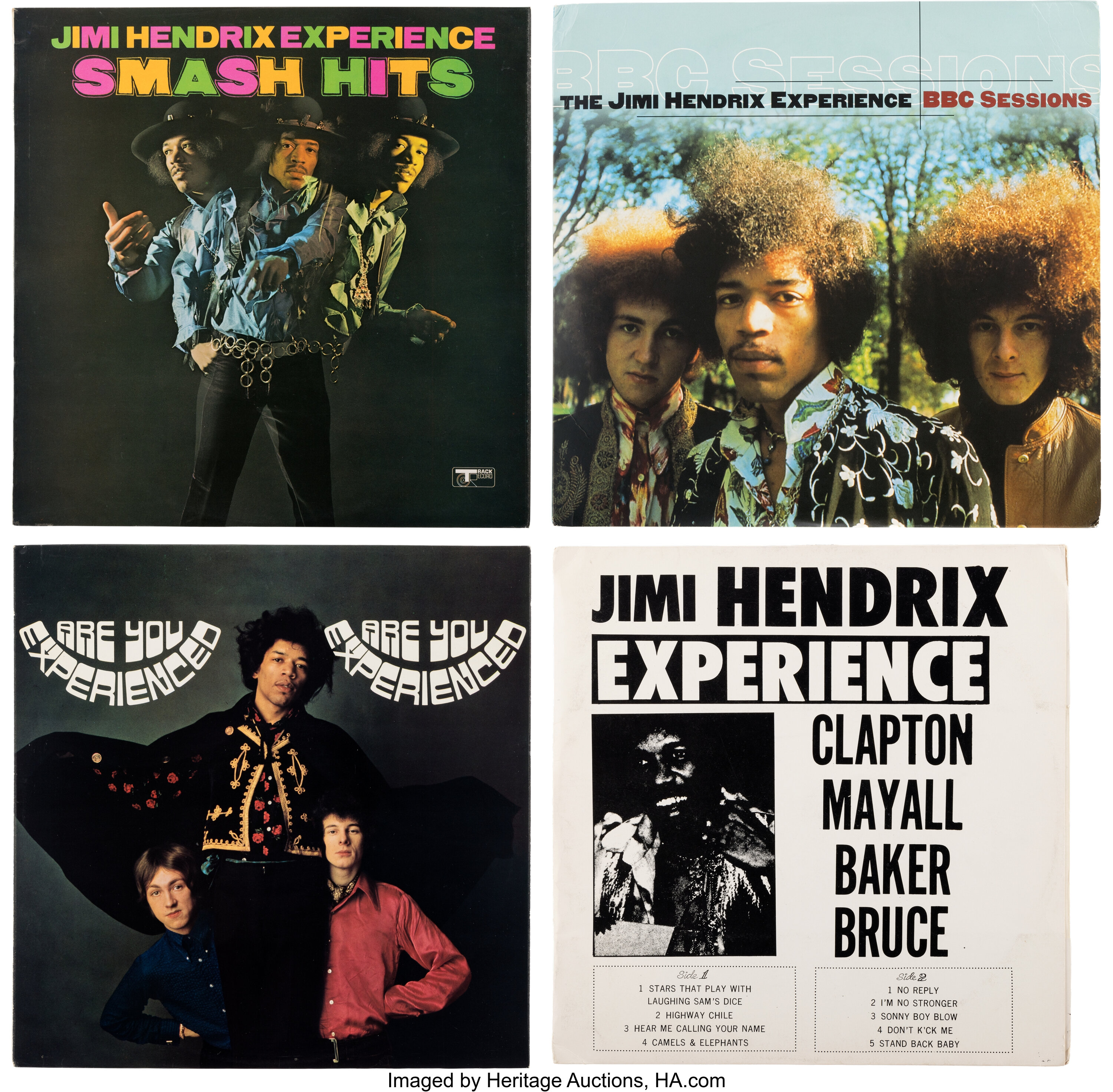 Jimi Hendrix Group Of (4) Vinyl Lps.  (total: 4 Items) Music 