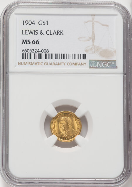 1904 G$1 Lewis and Clark, MS 66 NGC