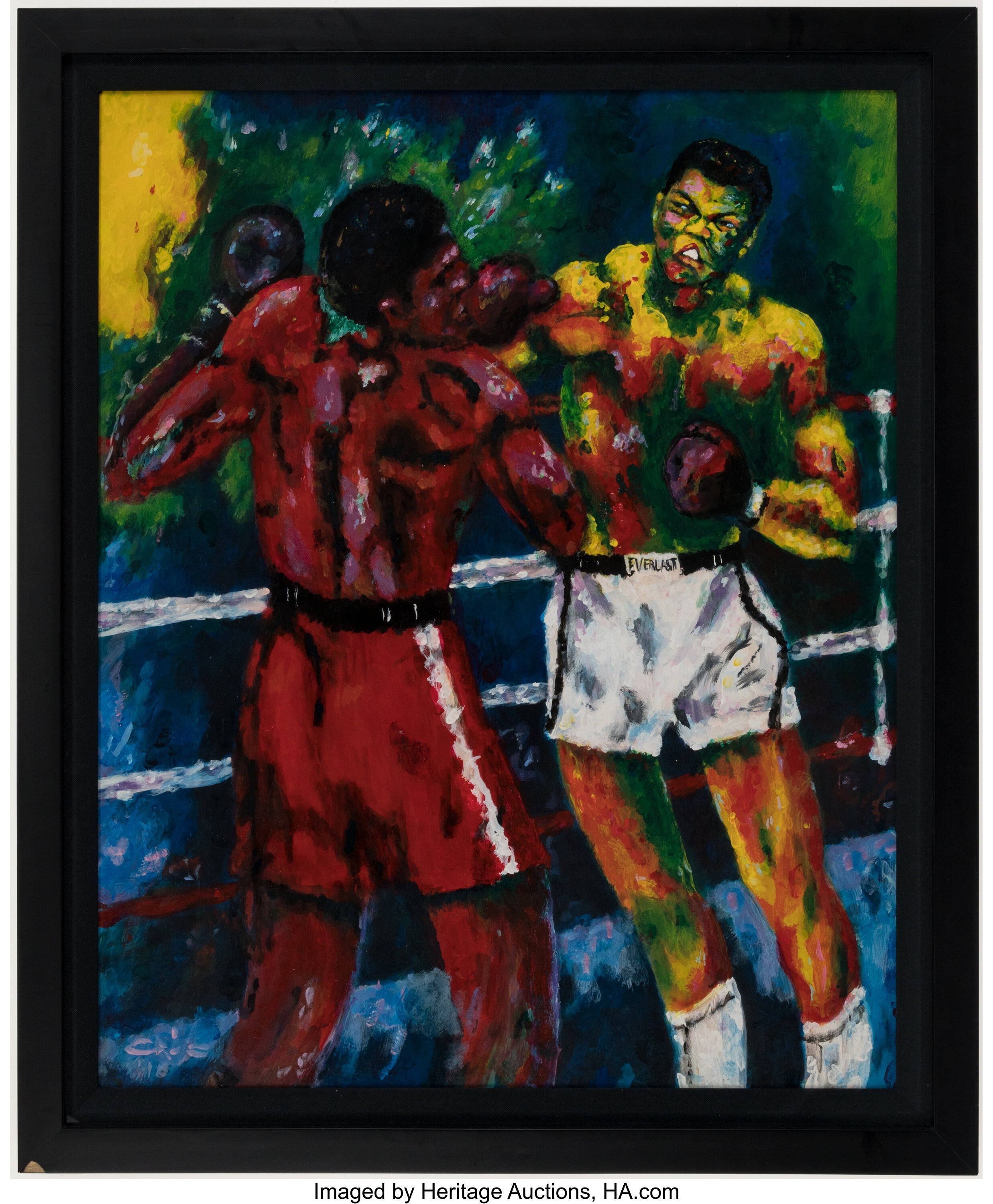 Muhammad Ali Right Hook Original Artwork From The Troy Kinunen 