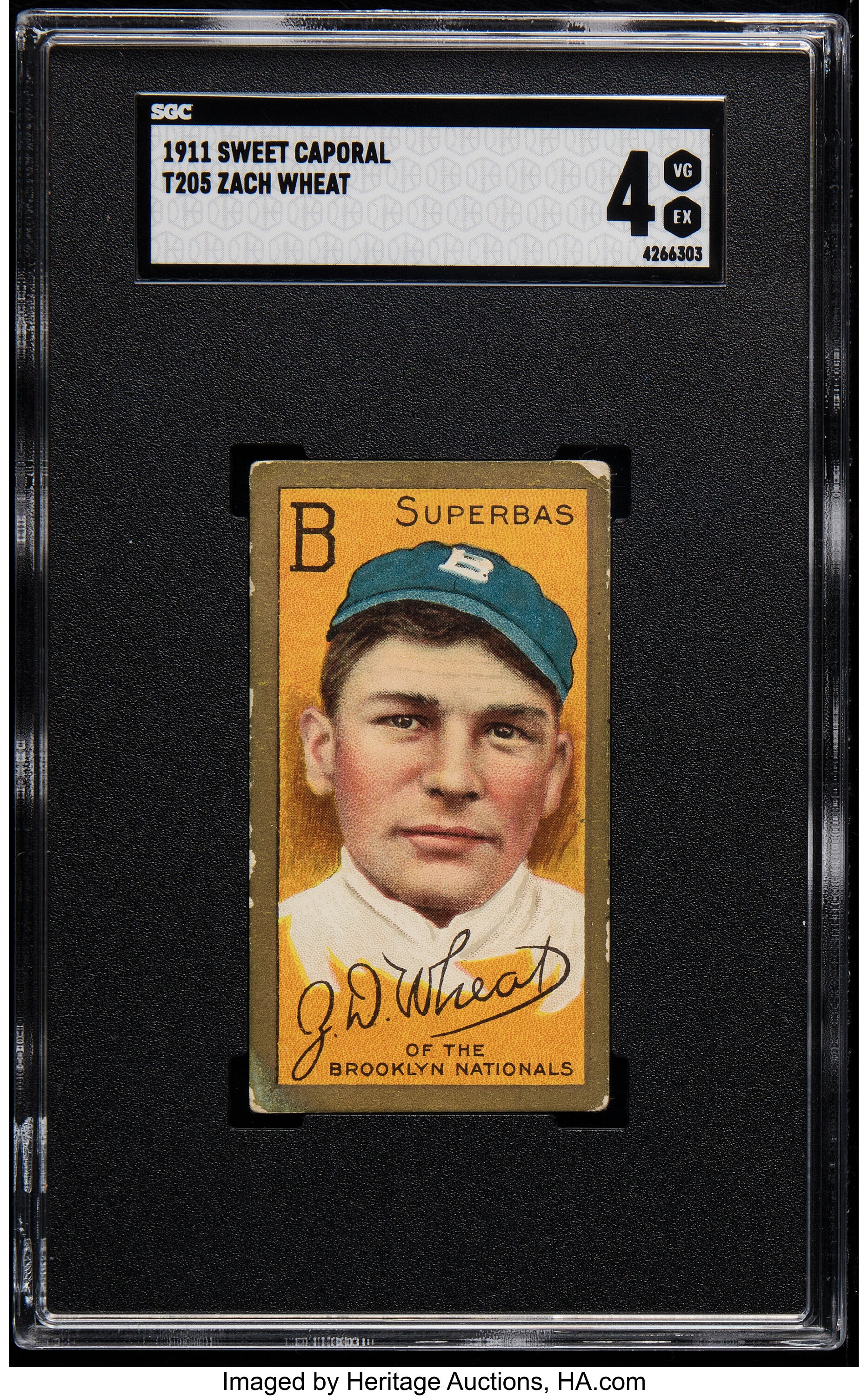 1911 T205 Sweet Caporal Zach Wheat SGC VG/EX 4. ... Baseball Cards ...