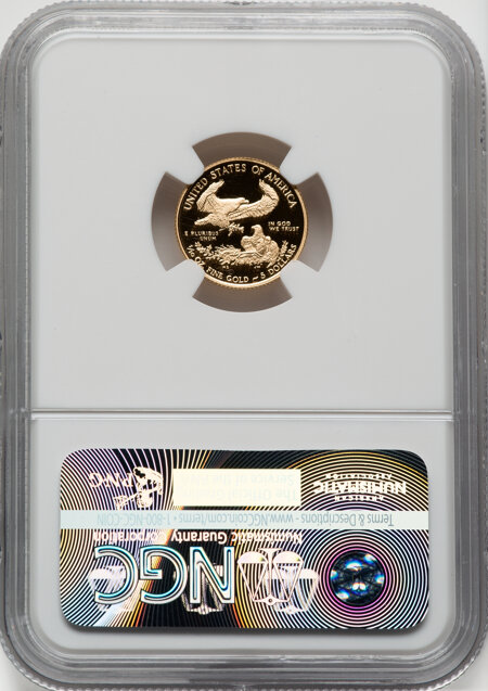 2016-W $5 Tenth-Ounce Gold Eagle, 30th Anniversary FDI, PR, DC 70 NGC
