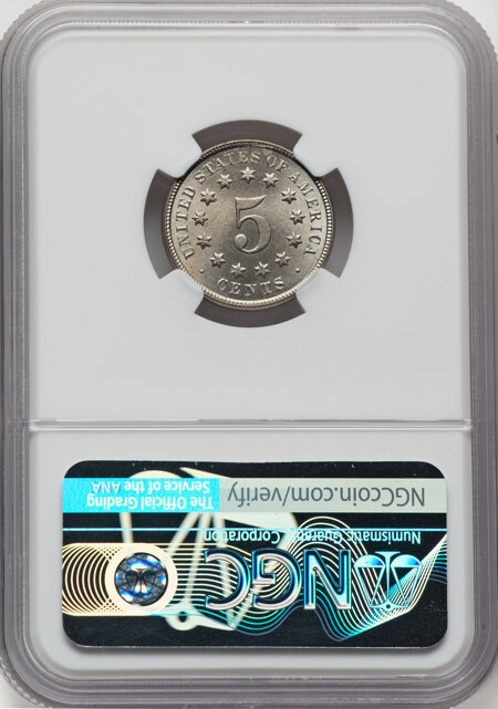 1872 5C CAC 65 NGC