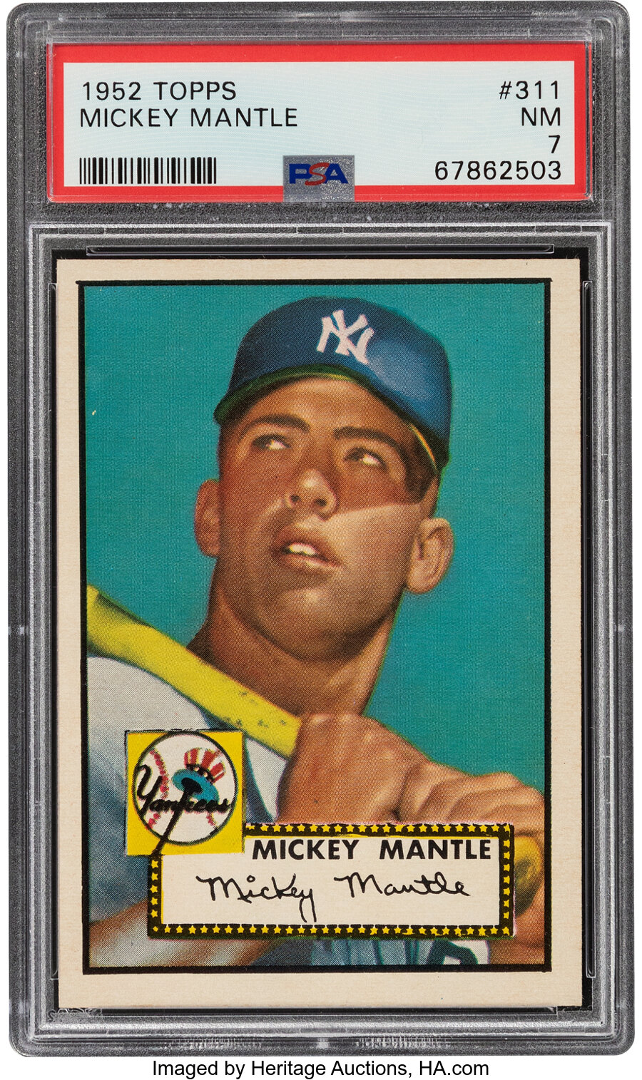 1952 Topps Mickey Mantle #311 PSA NM 7