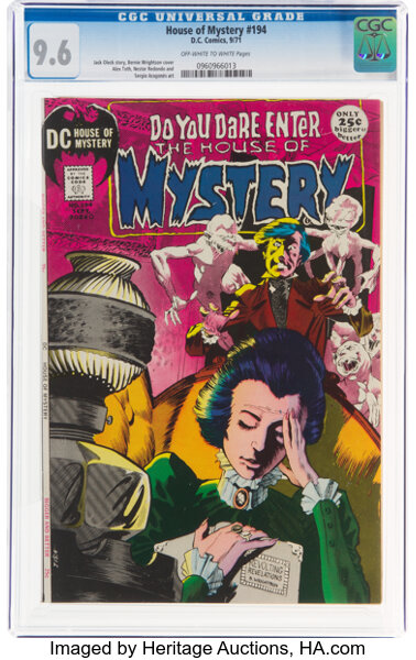 Bronze Age (1970-1979):Horror, House of Mystery #194 (DC, 1971) CGC NM+ 9.6 Off-white to white pages....