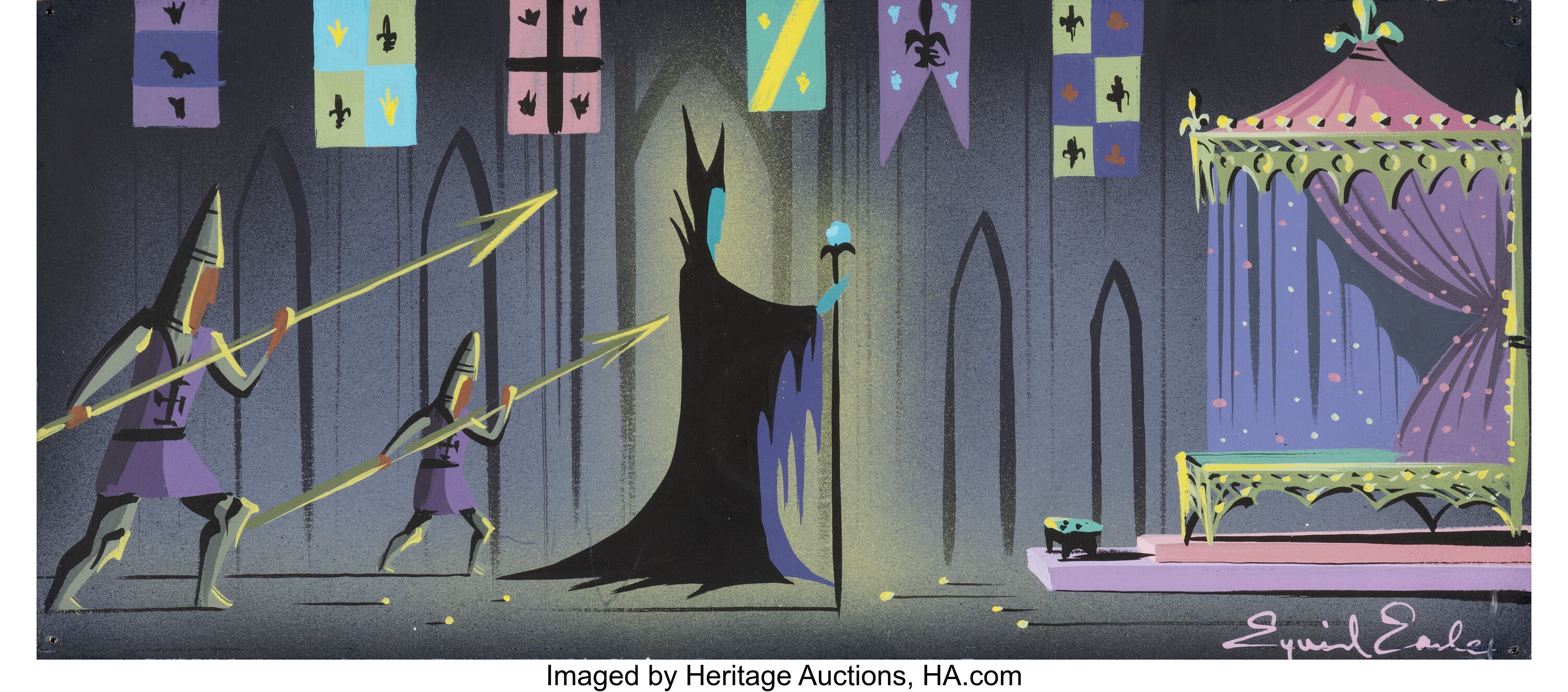 Eyvind Earle Sleeping Beauty Maleficent Concept Color Key Lot 17083 Heritage Auctions