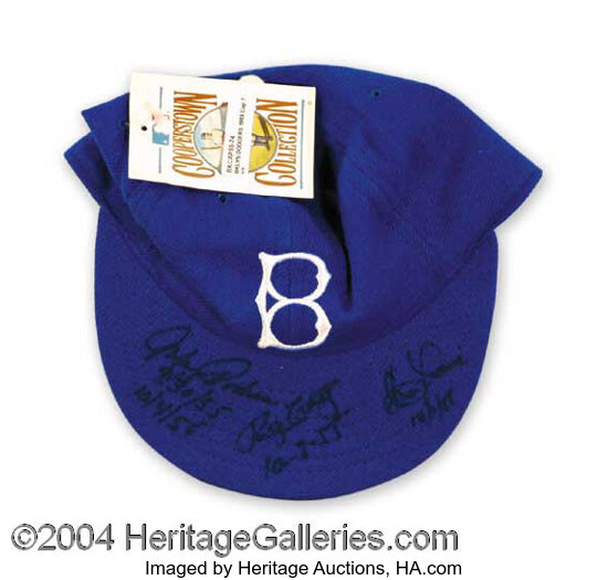 Brooklyn Dodgers Signed Cap w/ Pitching Stars Autographs, Lot #603