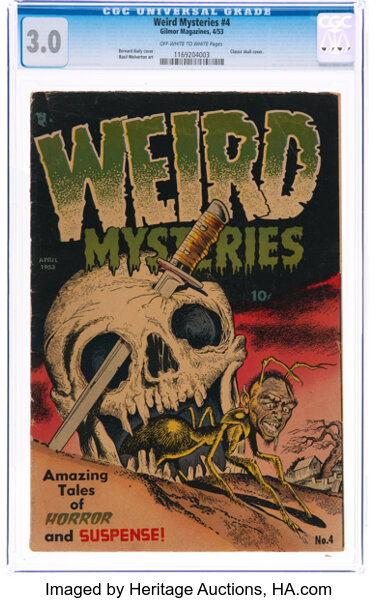 Golden Age (1938-1955):Horror, Weird Mysteries #4 (Gillmor, 1953) CGC GD/VG 3.0 Off-white to white pages....