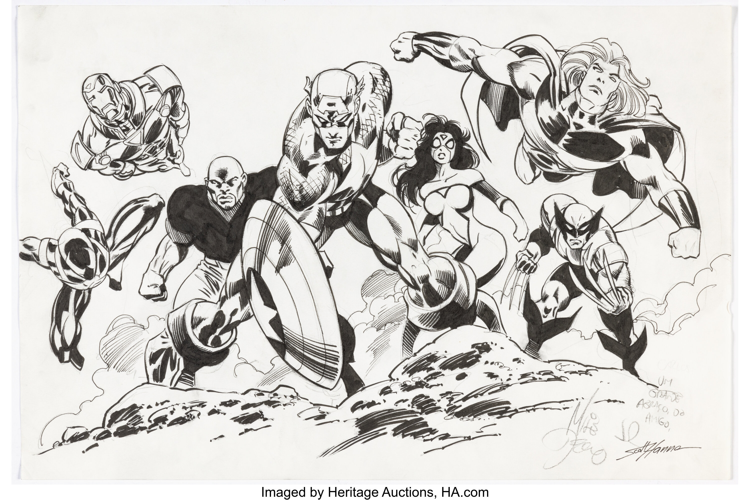 Mike Deodato Jr. and Scott Hanna - Avengers Commission Illustration ...